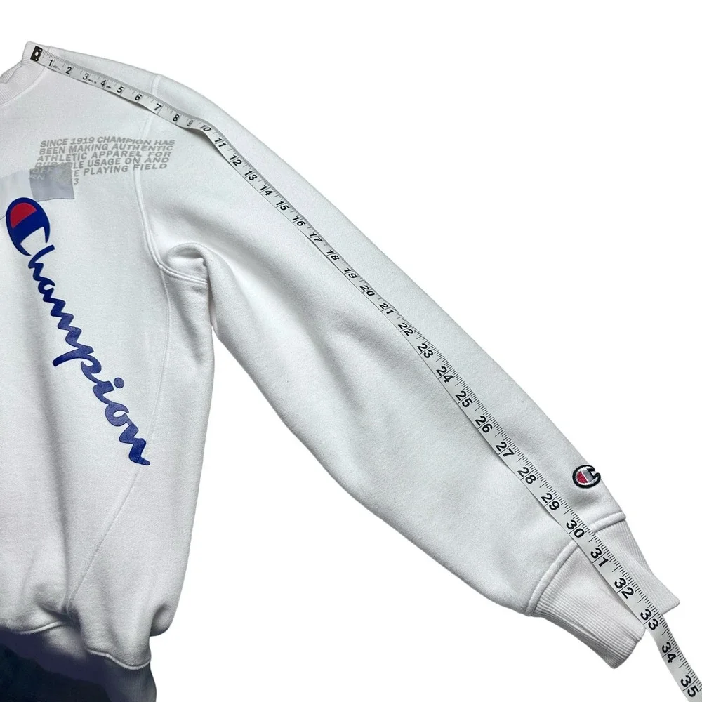 Champion | Men | White Super Fleece 2.0 Behind The Label Sweatshirt | Large